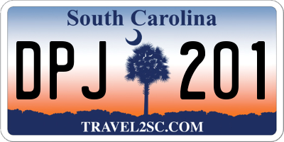 SC license plate DPJ201