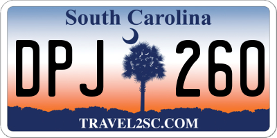 SC license plate DPJ260