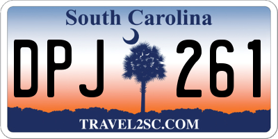 SC license plate DPJ261