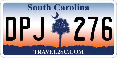 SC license plate DPJ276