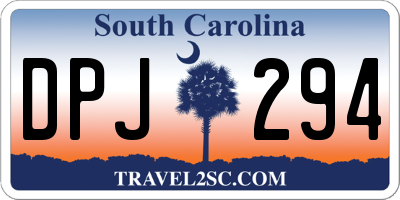 SC license plate DPJ294
