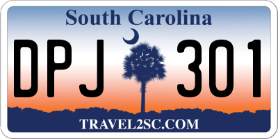 SC license plate DPJ301