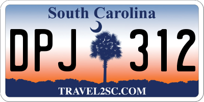 SC license plate DPJ312