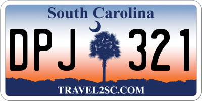 SC license plate DPJ321