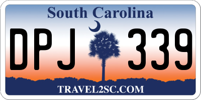 SC license plate DPJ339