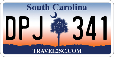 SC license plate DPJ341