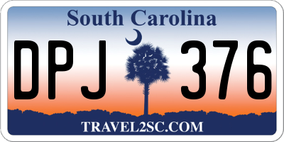 SC license plate DPJ376