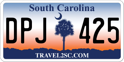 SC license plate DPJ425