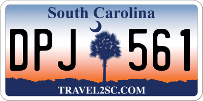 SC license plate DPJ561