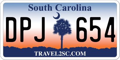 SC license plate DPJ654