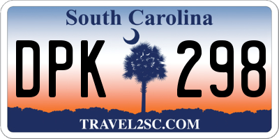 SC license plate DPK298