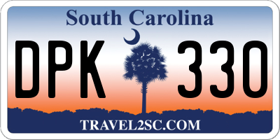SC license plate DPK330
