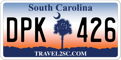 SC license plate DPK426