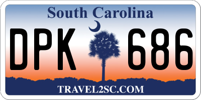 SC license plate DPK686