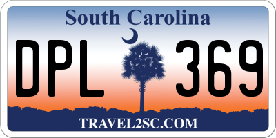 SC license plate DPL369