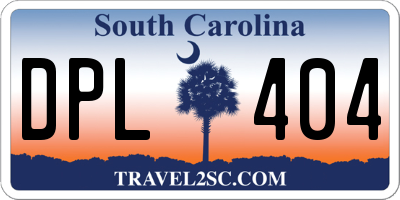 SC license plate DPL404