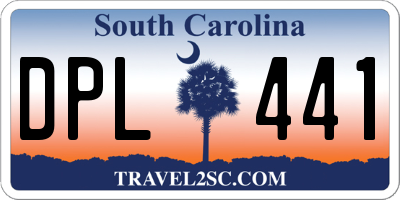 SC license plate DPL441