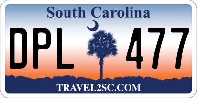 SC license plate DPL477