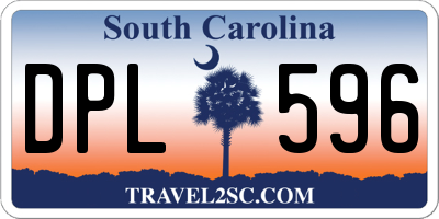 SC license plate DPL596