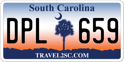SC license plate DPL659