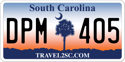 SC license plate DPM405