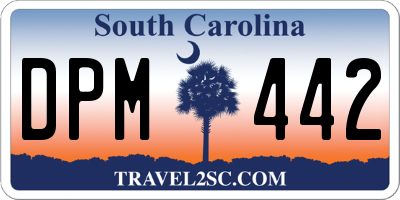 SC license plate DPM442