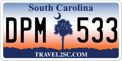 SC license plate DPM533