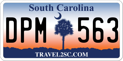 SC license plate DPM563