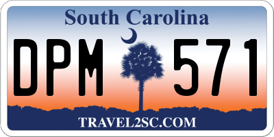 SC license plate DPM571