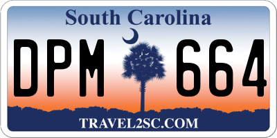 SC license plate DPM664
