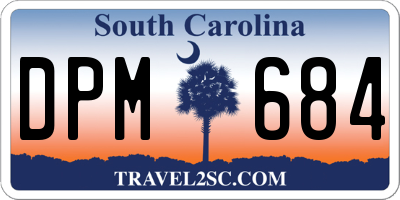 SC license plate DPM684