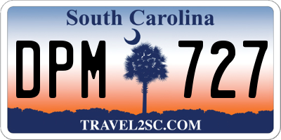 SC license plate DPM727