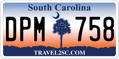 SC license plate DPM758