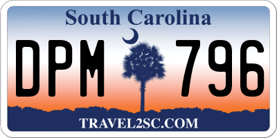 SC license plate DPM796