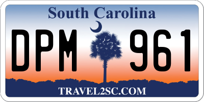 SC license plate DPM961