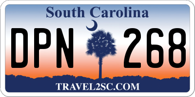 SC license plate DPN268