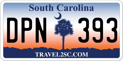 SC license plate DPN393