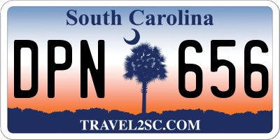SC license plate DPN656