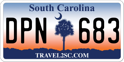 SC license plate DPN683