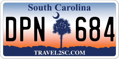 SC license plate DPN684