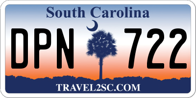SC license plate DPN722