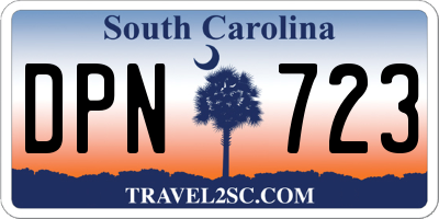 SC license plate DPN723
