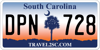 SC license plate DPN728