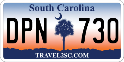 SC license plate DPN730