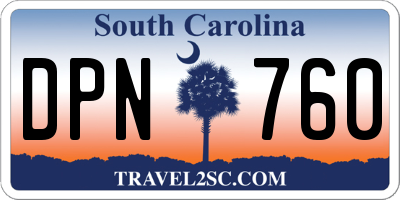 SC license plate DPN760