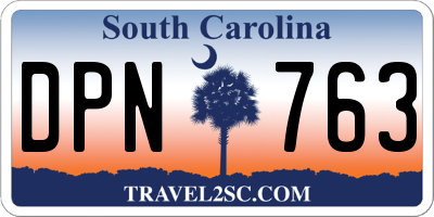 SC license plate DPN763