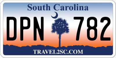 SC license plate DPN782