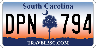 SC license plate DPN794