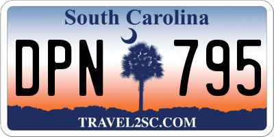 SC license plate DPN795