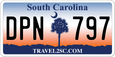 SC license plate DPN797